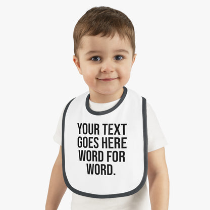 CUSTOM Baby Contrast Trim Jersey Bib
