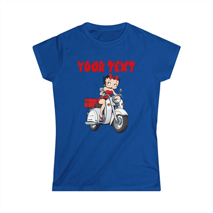 Customizable Betty Boop Scooter | Women's Softstyle Tee