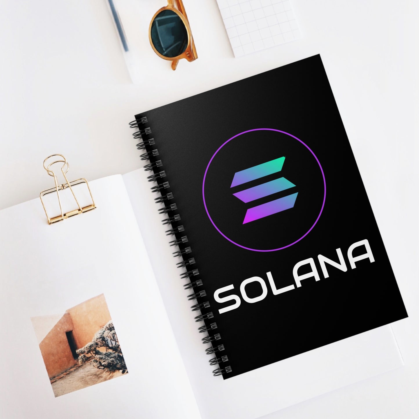 Solana Spiral Notebook - Stylish Ruled Lines for Creatives