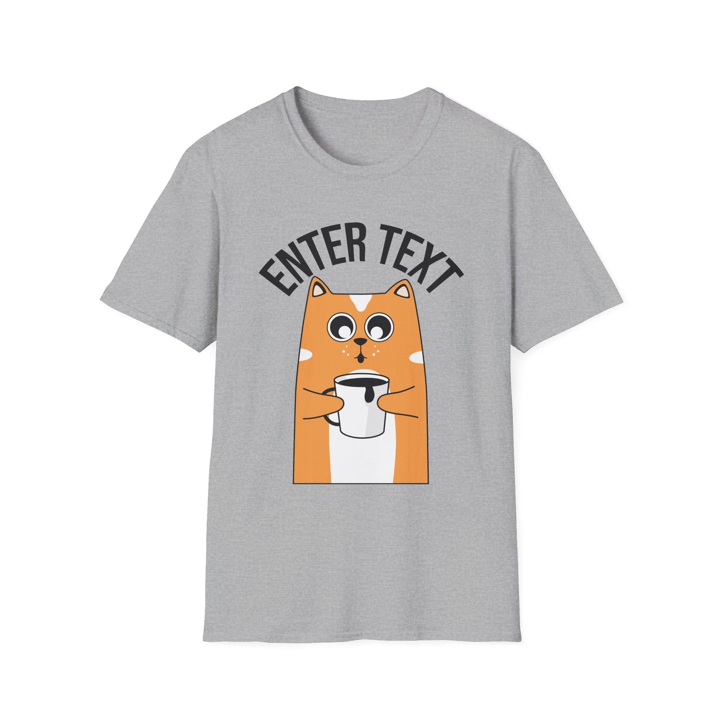 Custom Cat Coffee Design | Unisex Casual Tee