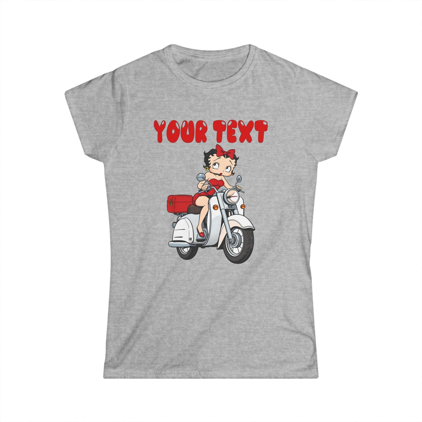 Customizable Betty Boop Scooter | Women's Softstyle Tee