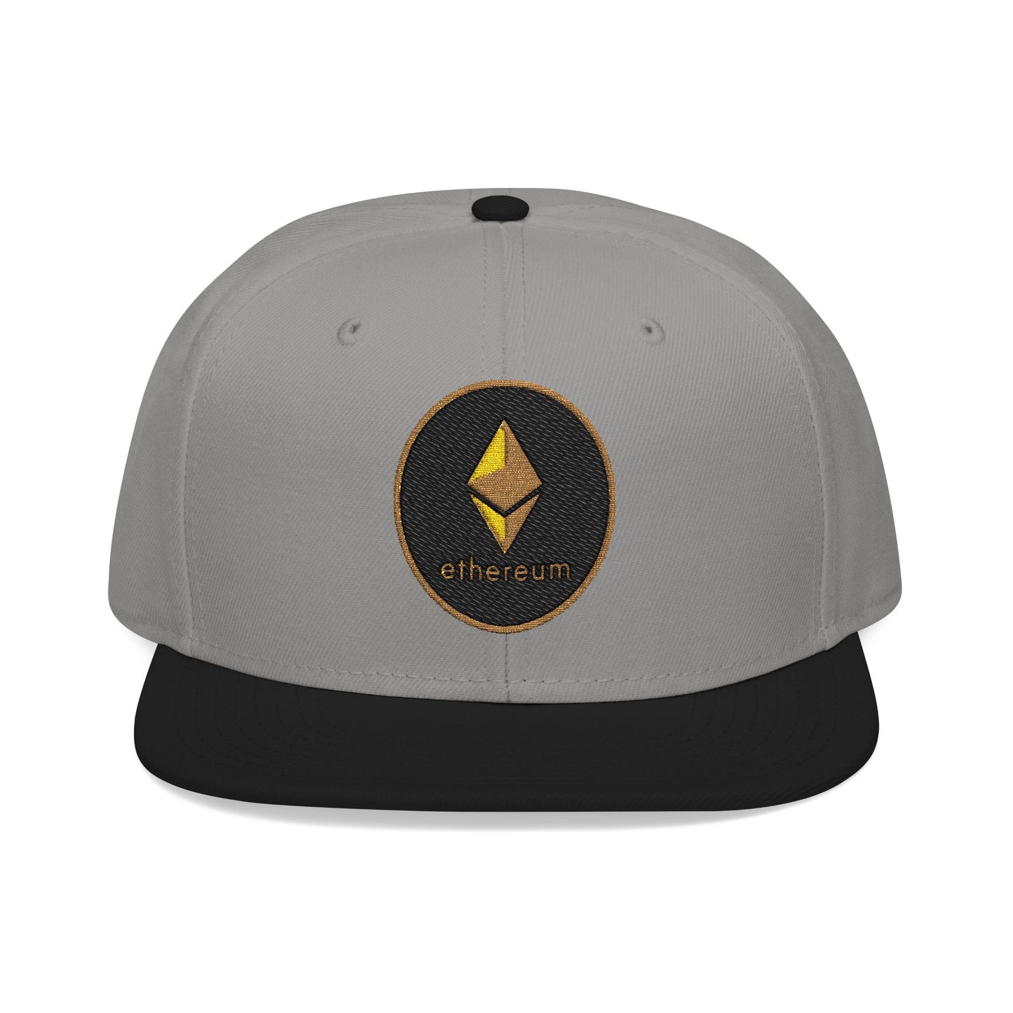 Ethereum Snapback Hat - Red Embroidered Cap for Crypto Enthusiasts