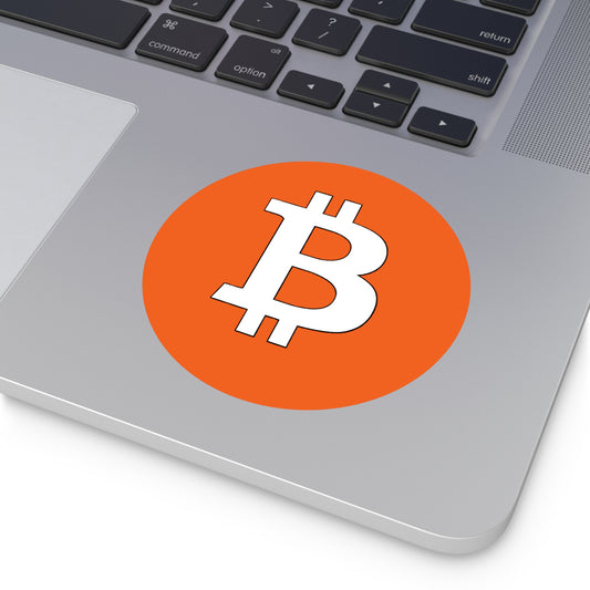 Bitcoin Round Orange | Vinyl Stickers