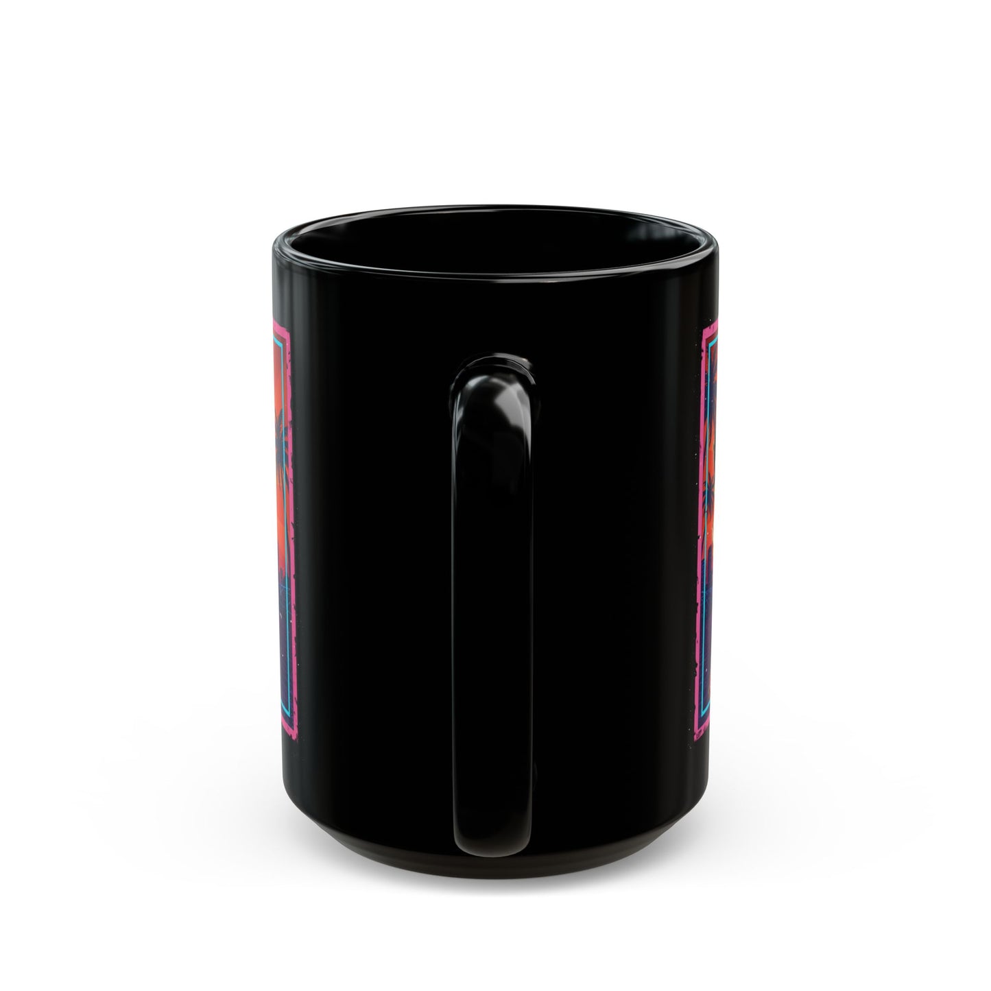 Retro Betty Boop Black Mug with Bitcoin Design