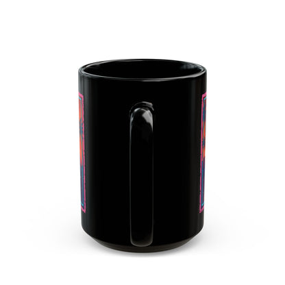 Retro Betty Boop Black Mug with Bitcoin Design