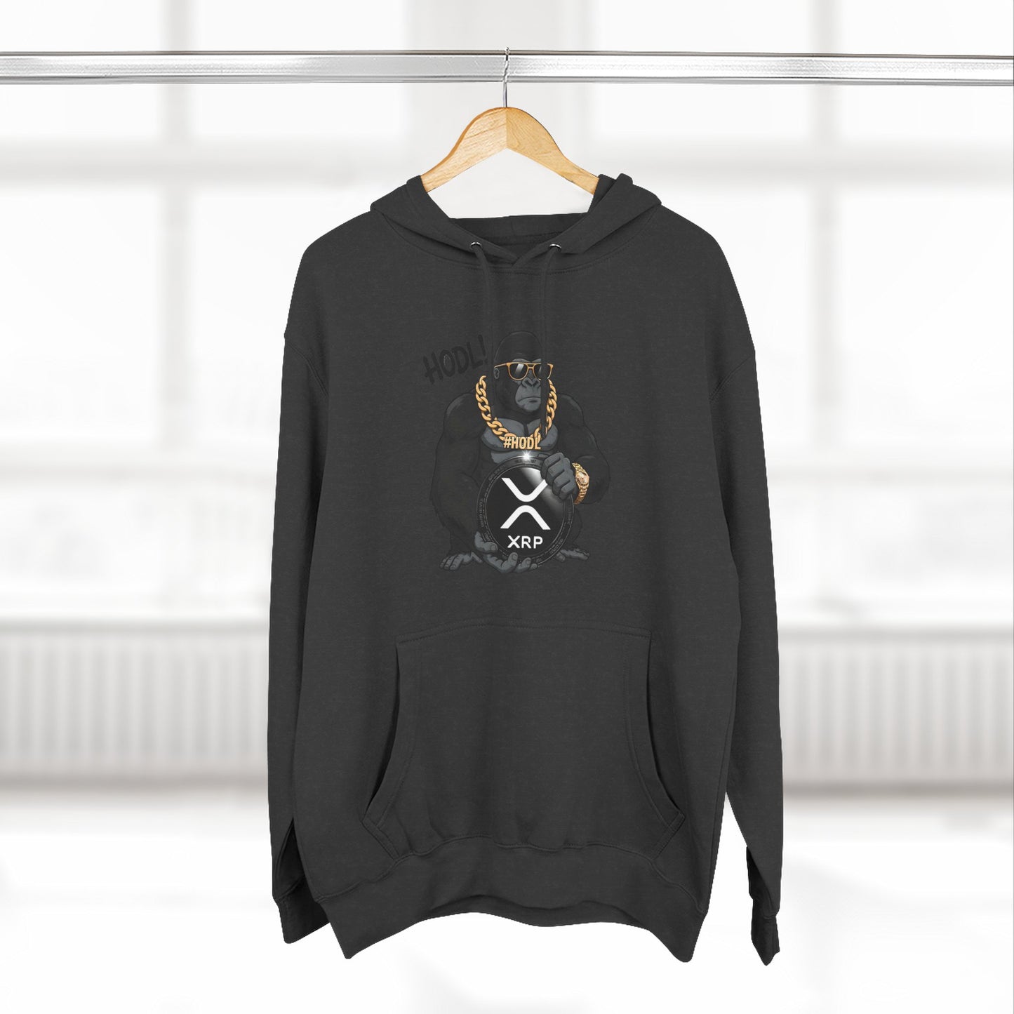 Hodl XRP Graphic Hoodie, Cryptocurrency Apparel, Funny Crypto Sweatshirt, Gifts for Crypto Enthusiasts, Stylish Fleece Hoodie