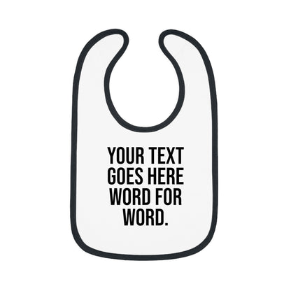 CUSTOM Baby Contrast Trim Jersey Bib