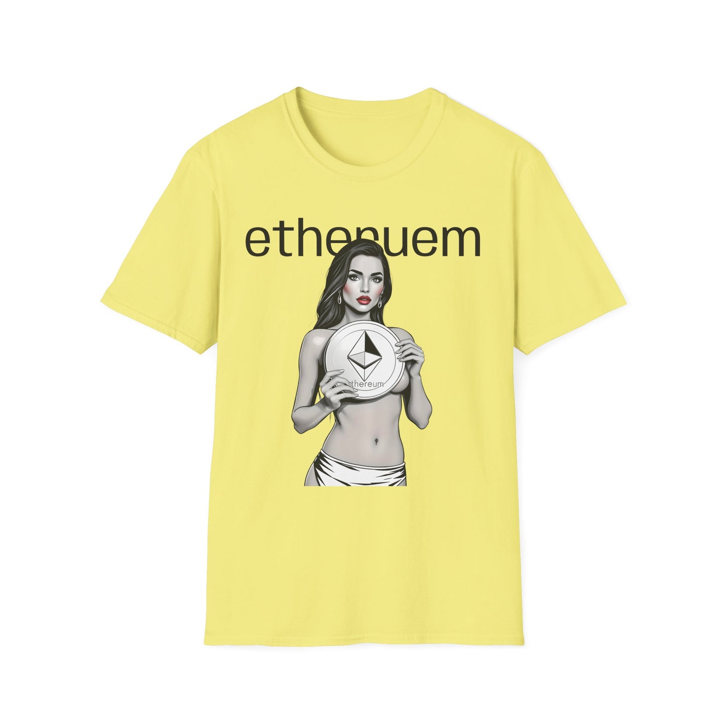 Ethereum Graphic Unisex Softstyle T-Shirt - Trendy Crypto Apparel