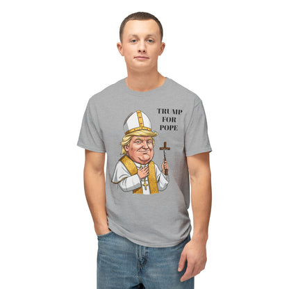 Trump for Pope Unisex Cotton T-Shirt - Humorous Political Tee