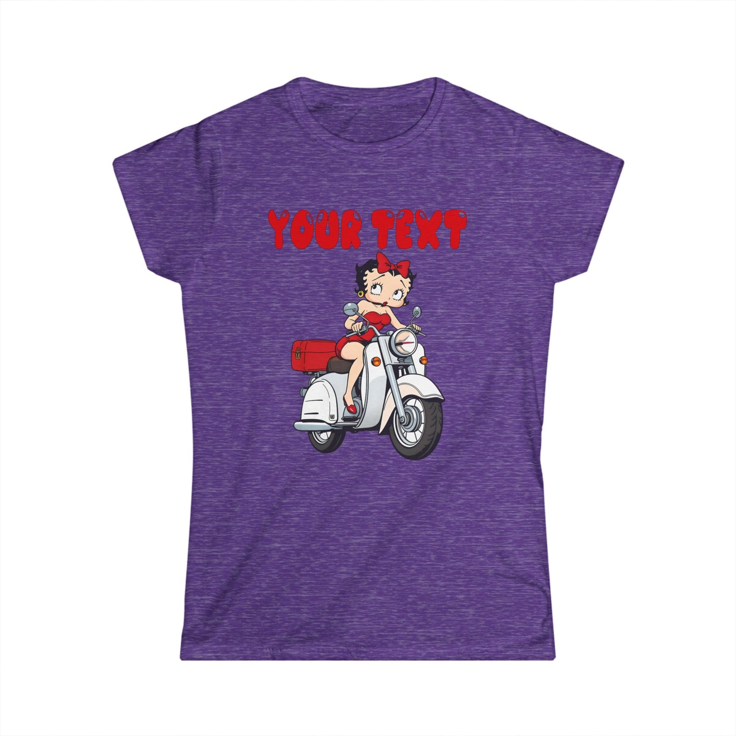 Customizable Betty Boop Scooter | Women's Softstyle Tee