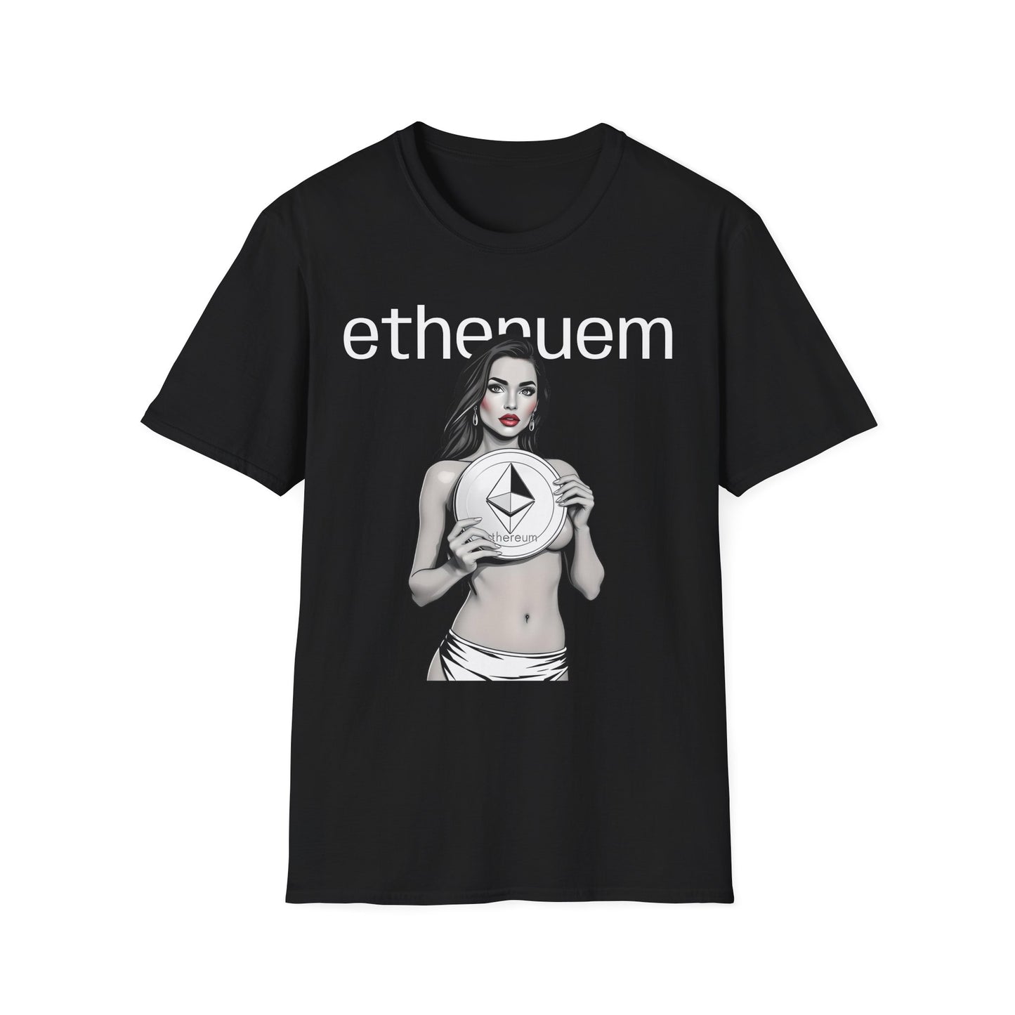 Ethereum Graphic Unisex Softstyle T-Shirt - Trendy Crypto Apparel