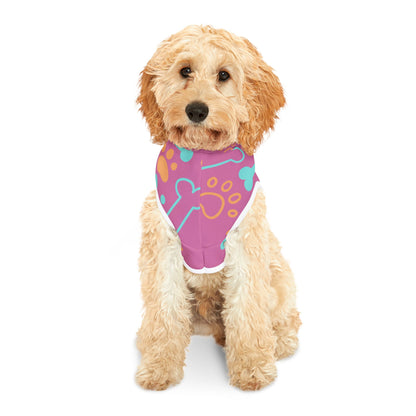 Paw & Bone Pink | Pet Hoodie