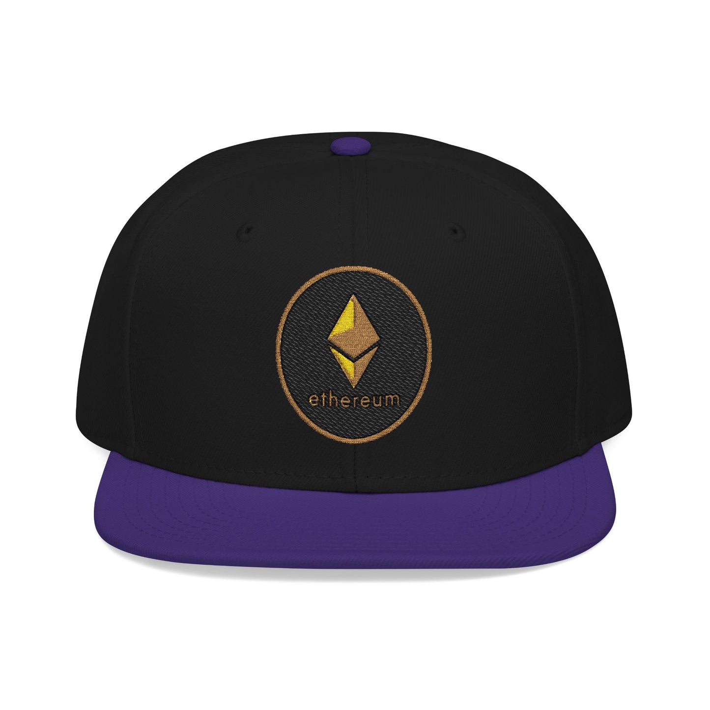 Ethereum Snapback Hat - Red Embroidered Cap for Crypto Enthusiasts