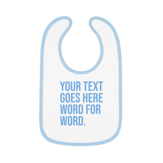 CUSTOM Baby Contrast Trim Jersey Bib