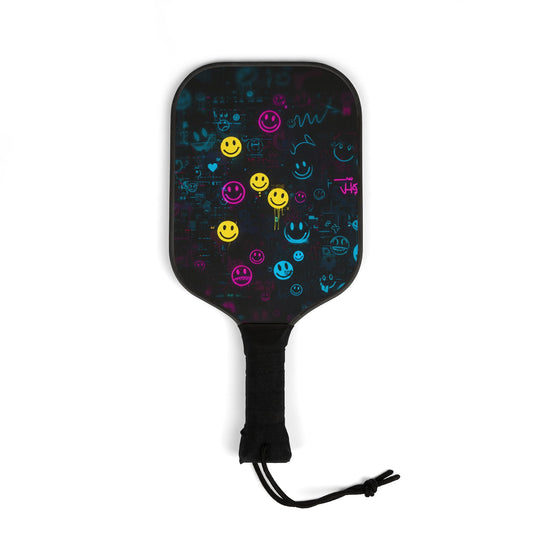 Cyberpunk Smileys | Pickleball Paddle Set