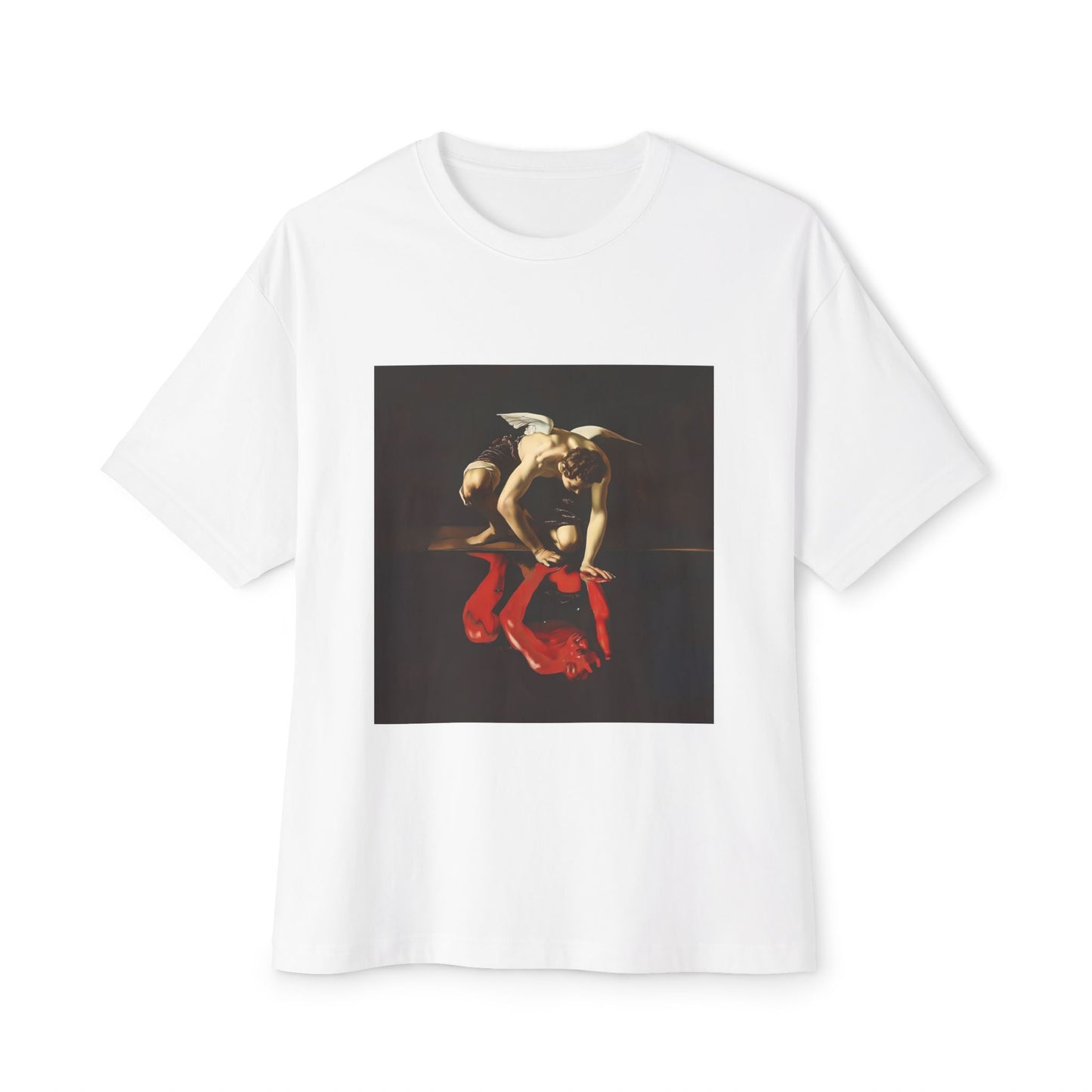 Artistic Angel/Devil Reflection | Unisex Oversized Boxy Tee