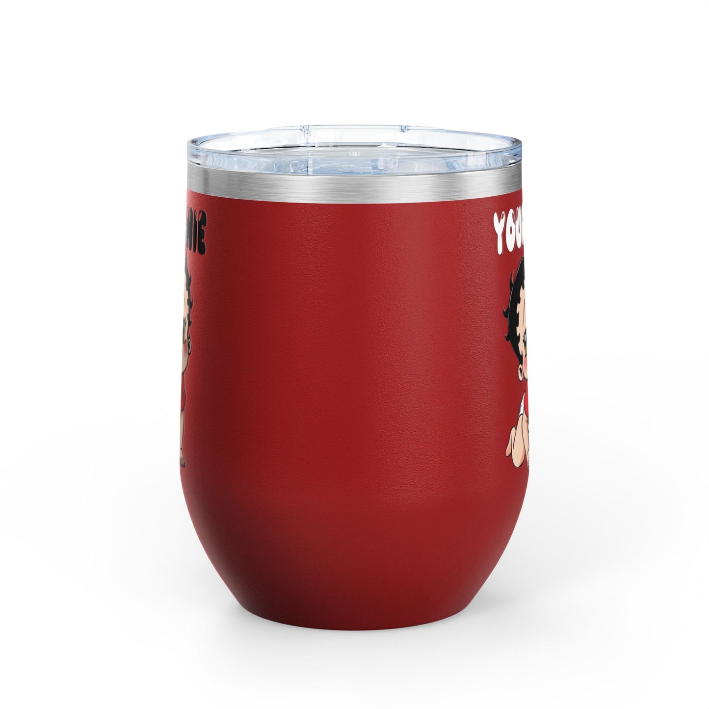 Personalized Baby Boop - Wine Tumbler - Custom Text 12oz