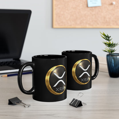 XRP Crypto Coin Black Mug - Coffee Cup