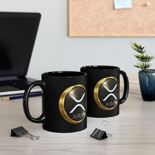 XRP Crypto Coin Black Mug - Coffee Cup