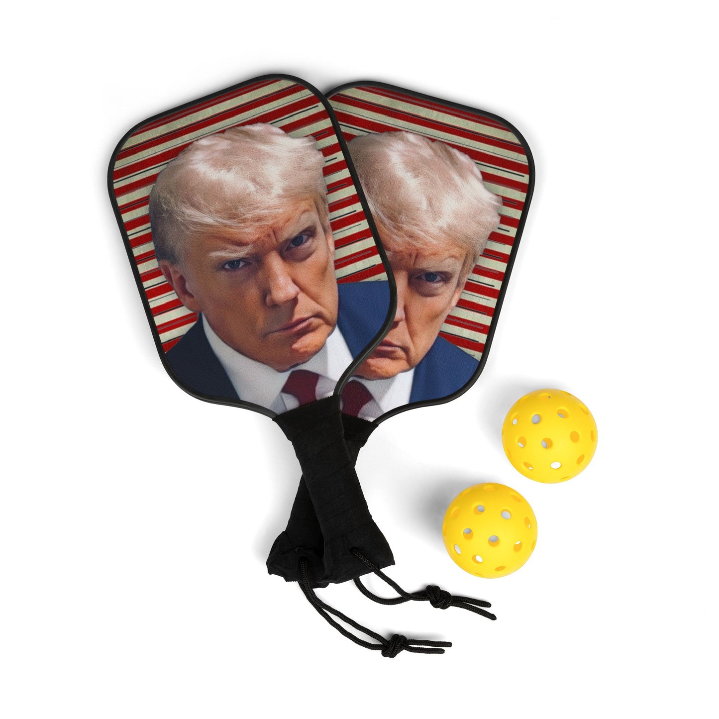 Patriotic Trump Mugshot | Pickleball Set