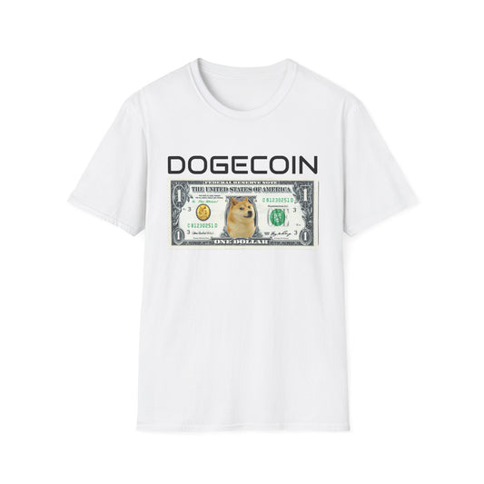 Dogecoin T-Shirt, Cryptocurrency Humor Tee, Unisex Graphic Shirt, Meme Apparel for Crypto Enthusiasts, Gift for Doge Fans