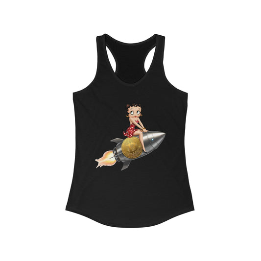 Betty Boop Bitcoin Rocket Racerback Tank Top