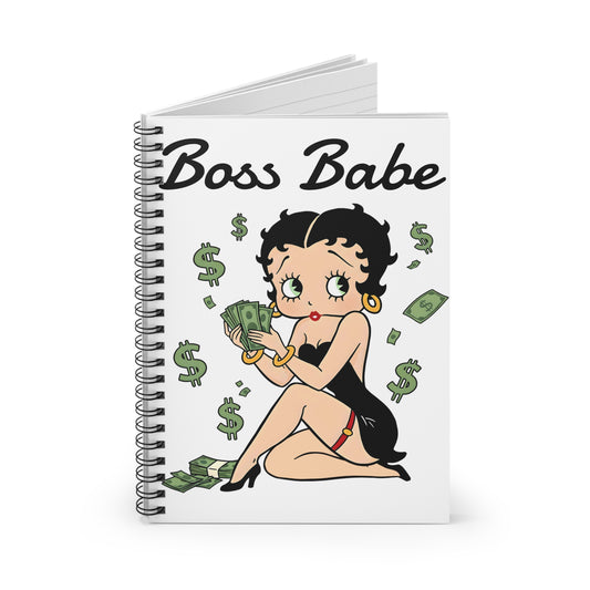 Boss Babe Spiral Notebook - Empowering Stationery for Entrepreneurs, Gifts for Boss Ladies, Journal for Goal-Setting, Cute Office Supplies