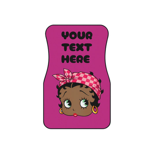 Customizable Black Betty Car Mats - Set of 4 Pink Decor