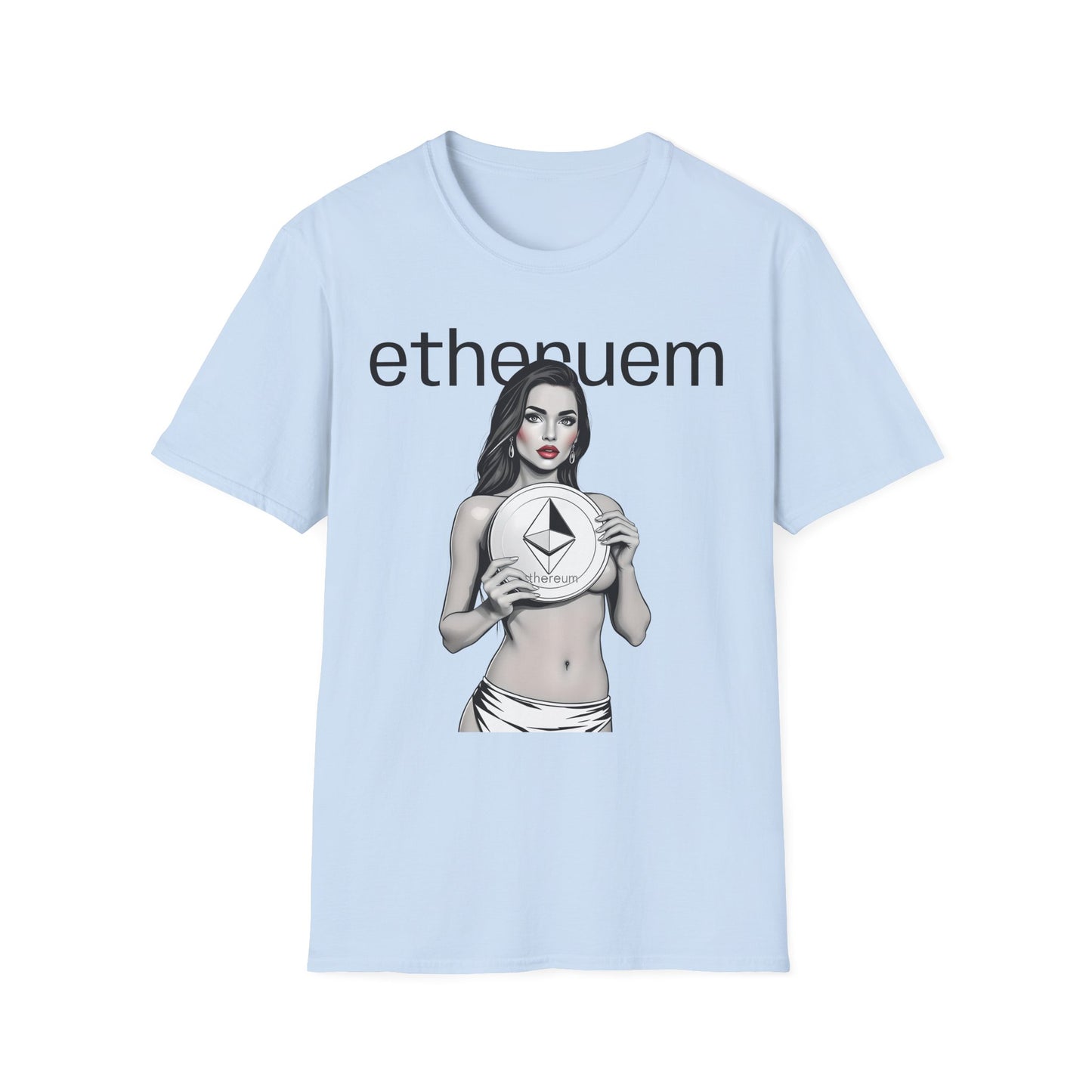Ethereum Graphic Unisex Softstyle T-Shirt - Trendy Crypto Apparel