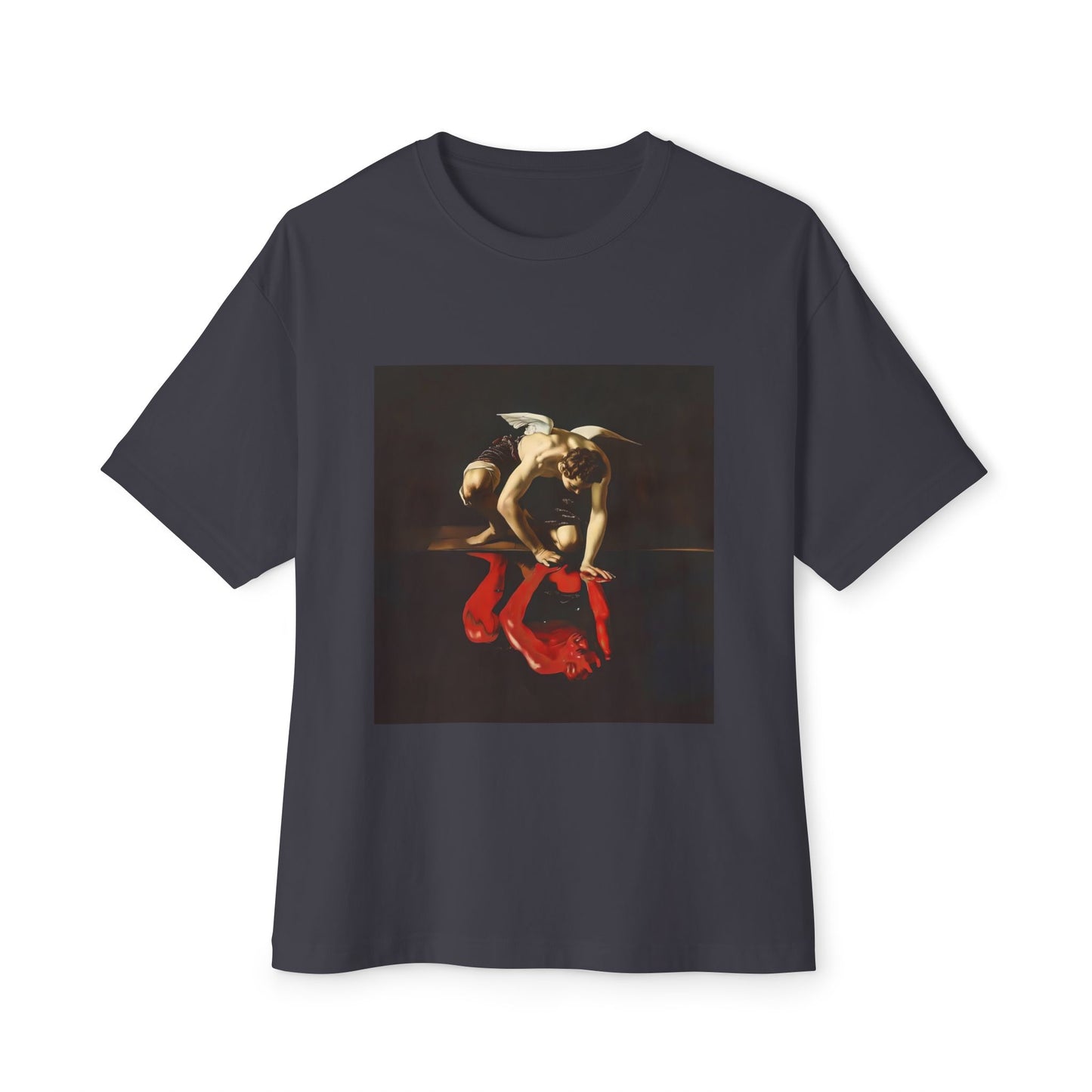 Artistic Angel/Devil Reflection | Unisex Oversized Boxy Tee