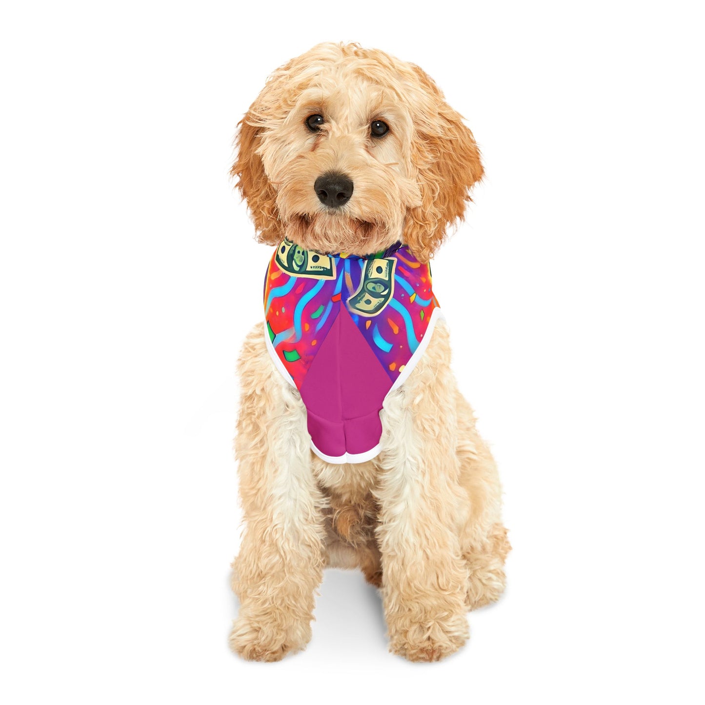 PEPE CASH Pet Hoodie - Pets, Fun Fashion for Dogs, Colorful Dog Wear, Unique Pet Outfit, Perfect for Pet Birthdays, Pet Parties, Gift