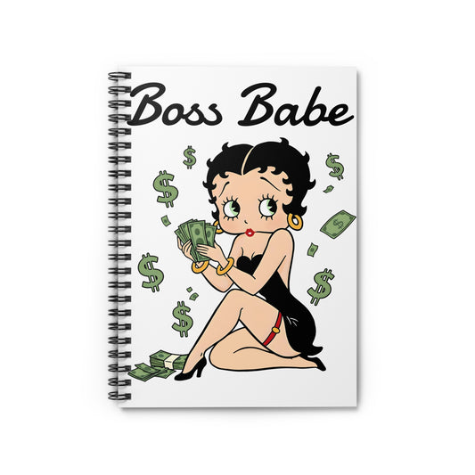 Boss Babe Spiral Notebook - Empowering Stationery for Entrepreneurs, Gifts for Boss Ladies, Journal for Goal-Setting, Cute Office Supplies
