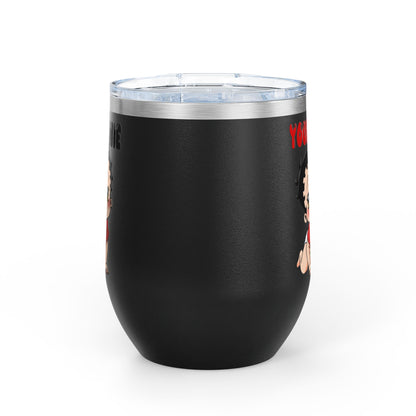 Personalized Baby Boop - Wine Tumbler - Custom Text 12oz