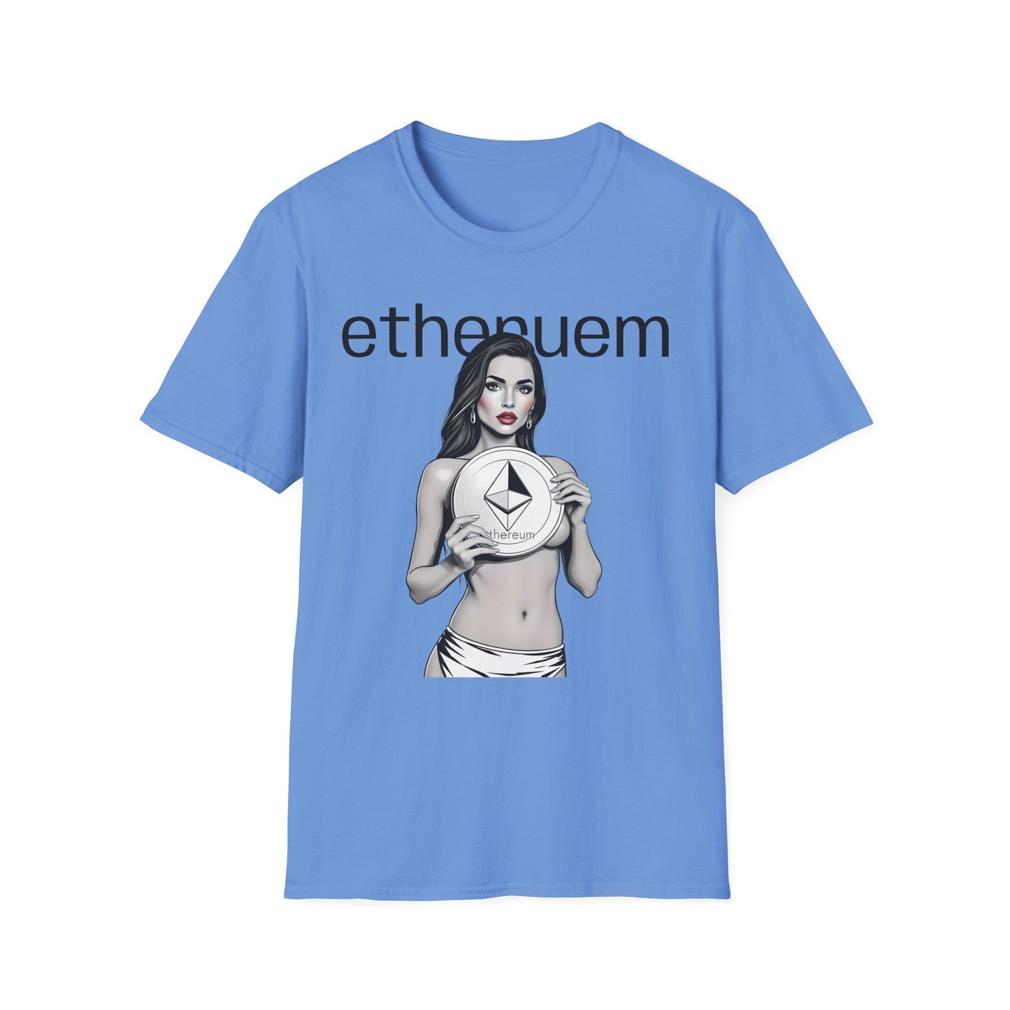Ethereum Graphic Unisex Softstyle T-Shirt - Trendy Crypto Apparel