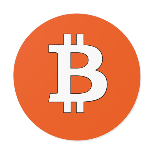 Bitcoin Round Orange | Vinyl Stickers