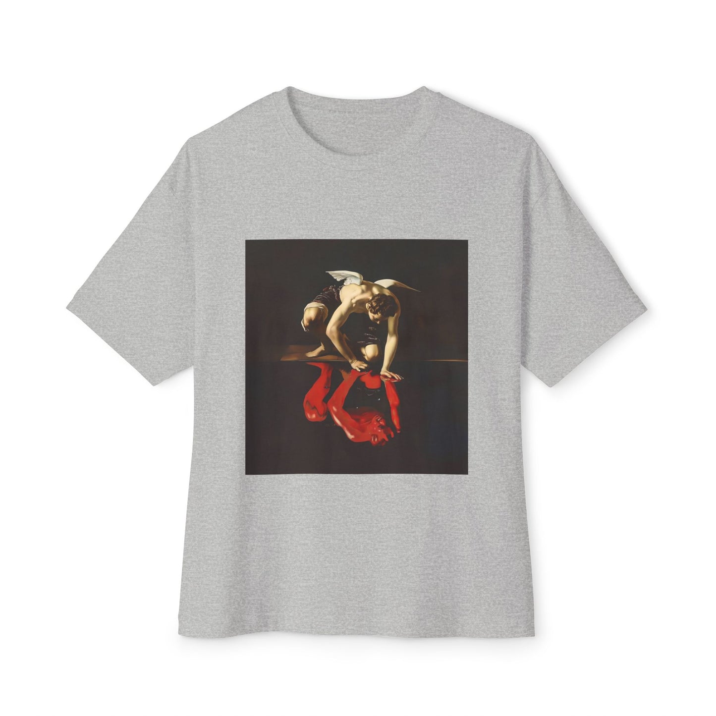 Artistic Angel/Devil Reflection | Unisex Oversized Boxy Tee
