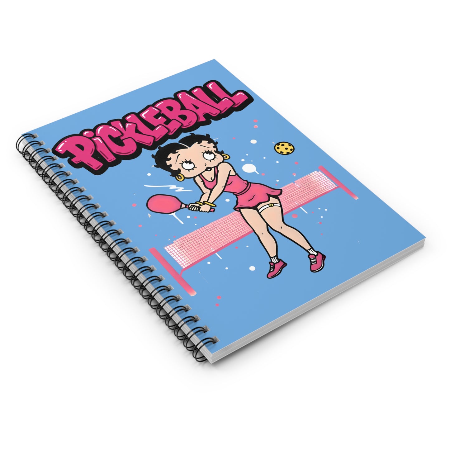 Pickleball Betty Themed Spiral Notebook