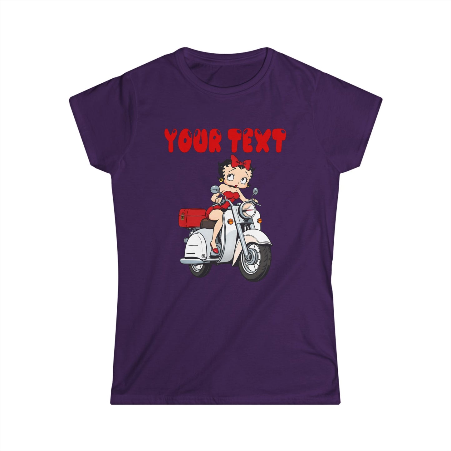 Customizable Betty Boop Scooter | Women's Softstyle Tee