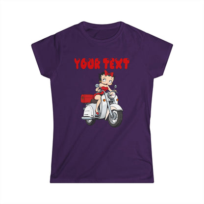 Customizable Betty Boop Scooter | Women's Softstyle Tee