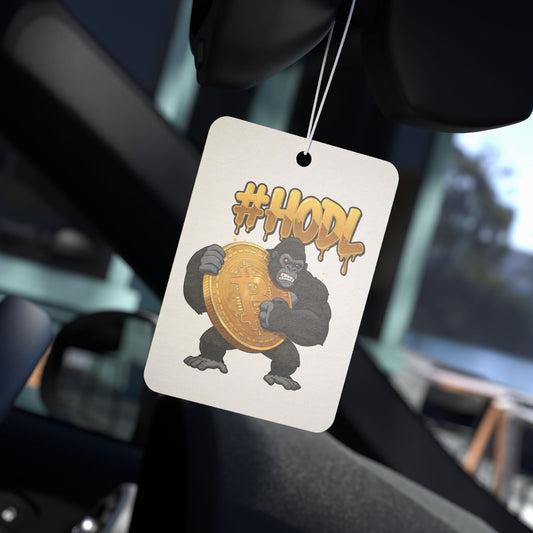 Crypto-Themed Car Air Freshener - HODL Gorilla Design, Funny Gift for Crypto Enthusiasts, Unique Auto Decor, Car Freshener, Dashboard [...]