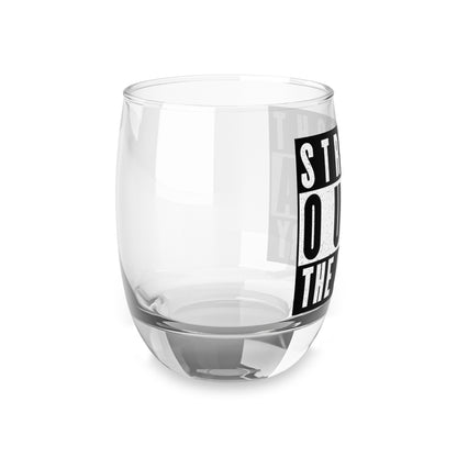 Custom Text Straigh Outta | Rustic Whiskey Glass