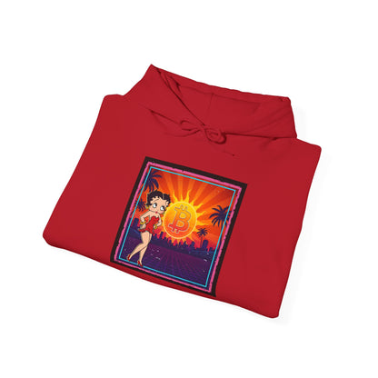 Bitcoin Betty Boop Sunrise | Unisex Heavy Blend Sweatshirt
