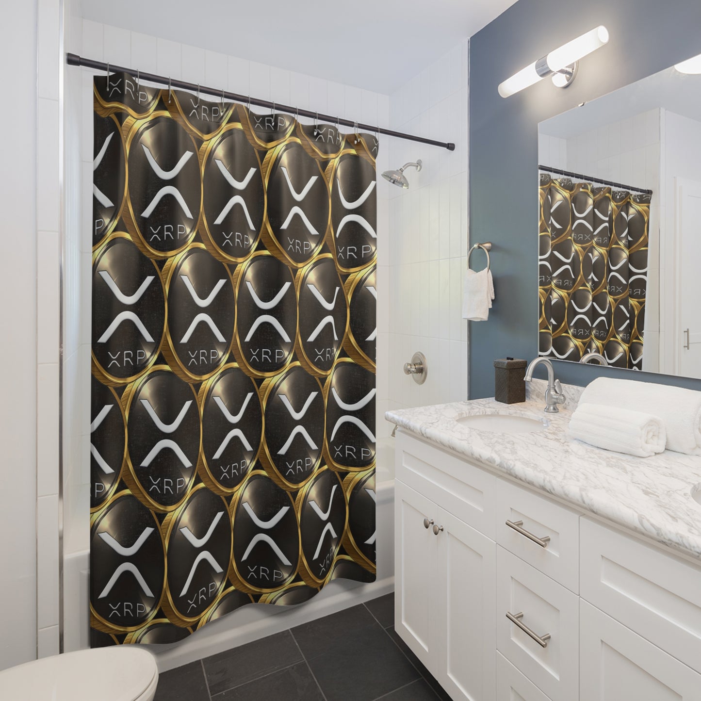 XRP Themed Shower Curtain