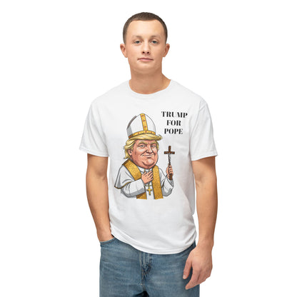 Trump for Pope Unisex Cotton T-Shirt - Humorous Political Tee