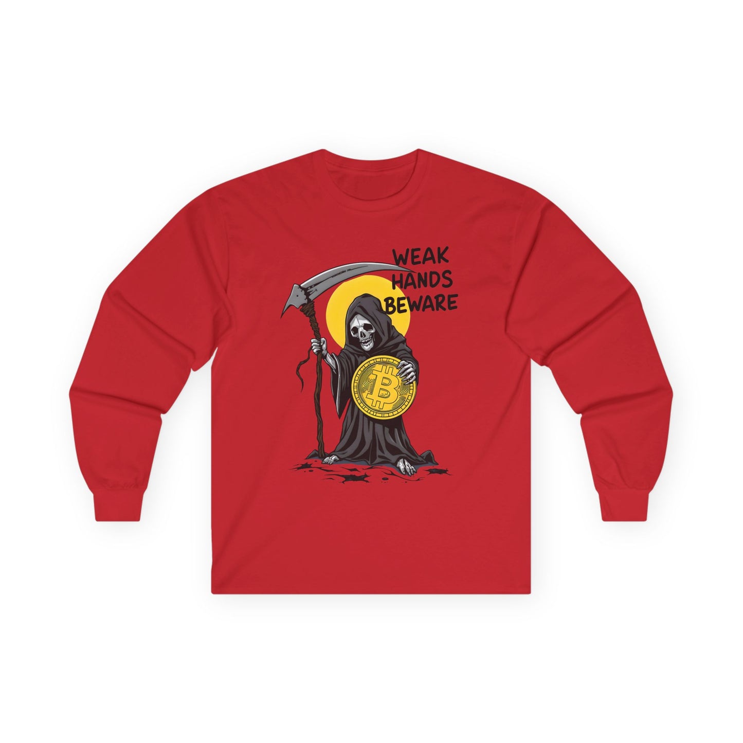 Weak Hands Beware - Crypto Themed Unisex Ultra Cotton Long Sleeve Tee
