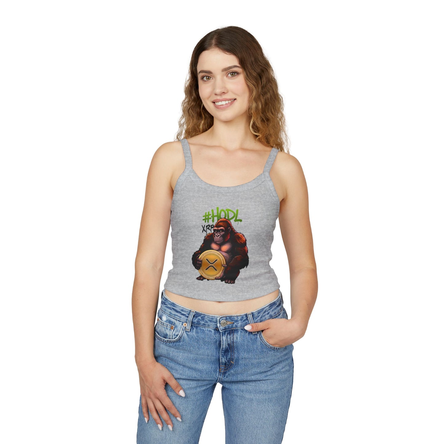 XRP #HODL Ape Crypto - Women's Strap Tank Top