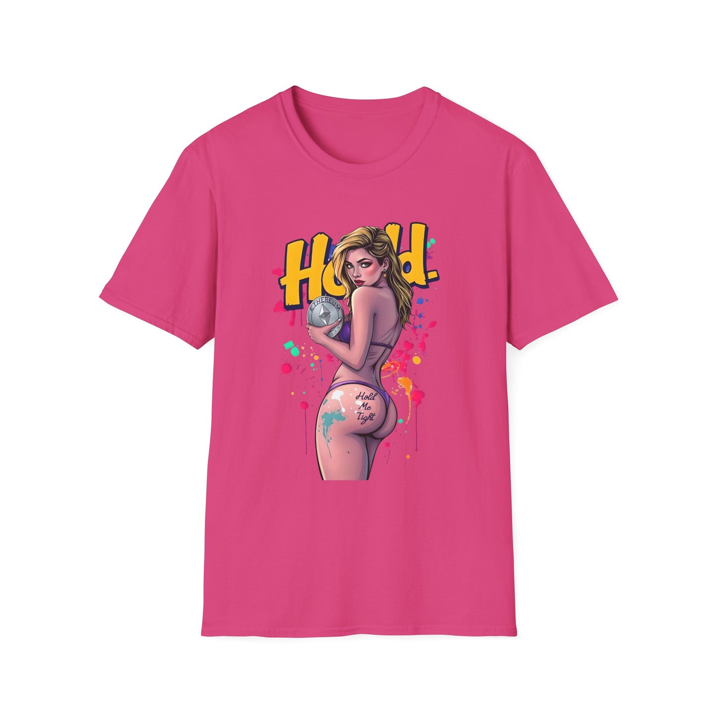 Ethereum Babe Hold Graphic Tee - Unisex Soft Style Tee