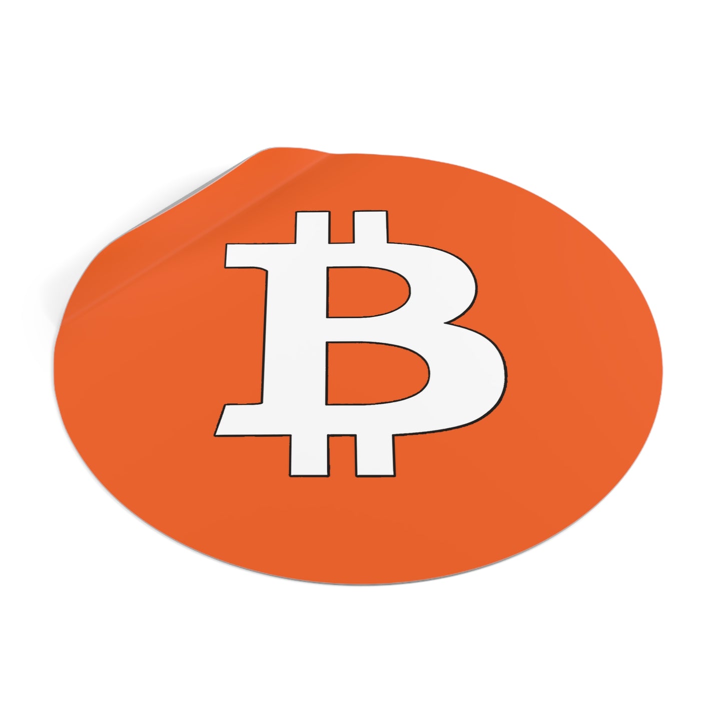 Bitcoin Round Orange | Vinyl Stickers