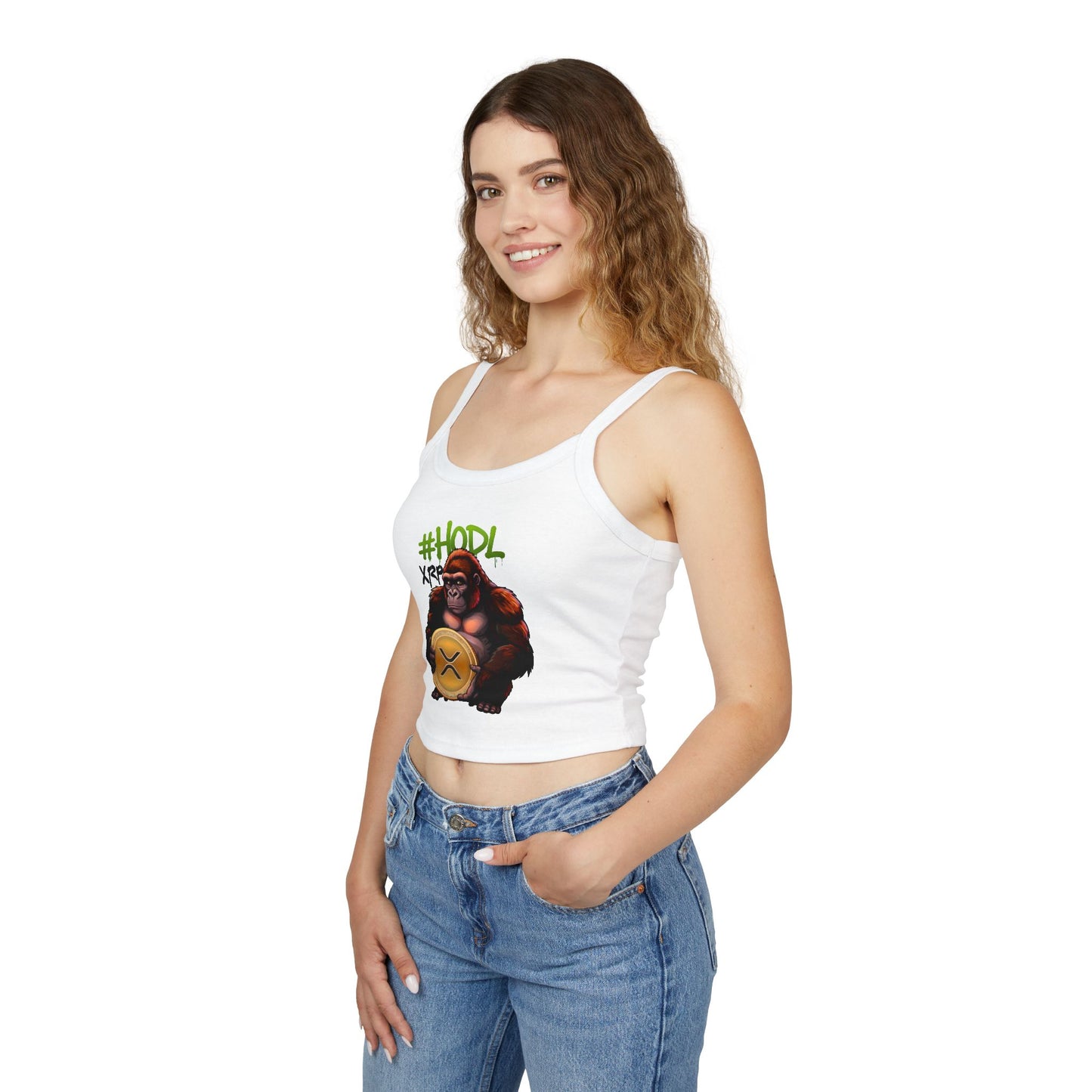 XRP #HODL Ape Crypto - Women's Strap Tank Top