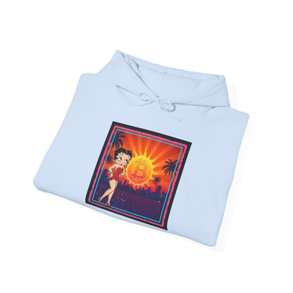 Bitcoin Betty Boop Sunrise | Unisex Heavy Blend Sweatshirt